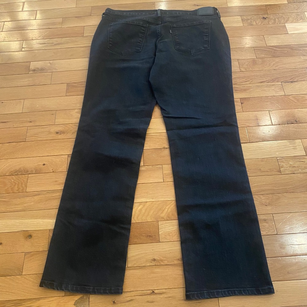 Levis 505 Straight Leg Jeans Womens 32 Black Denim Mid Rise Pants
